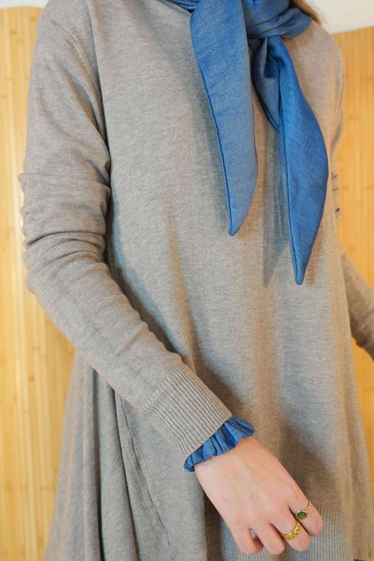 Mabel Dip Side Stretch Fine Knit Mocha /30=